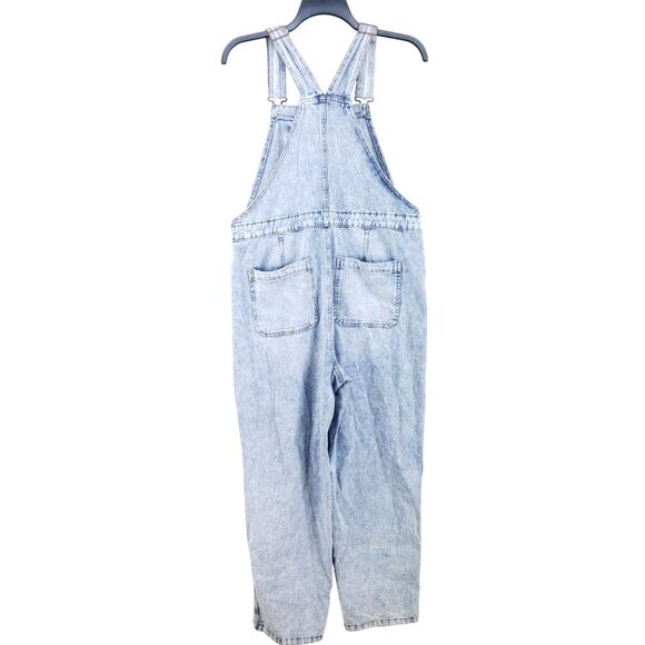 Celebrity Pink Womens XL Denim Overalls Acid Wash Adjustable Straps Straight Leg - Picture 4 of 9